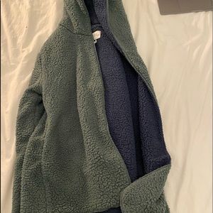 urban outfitters fuzzy coat!